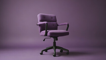 Fototapeta premium purple office chair in a empty room