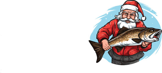 Jolly Santa Claus Christmas Illustration with Holiday Cheer