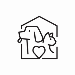 Obraz na płótnie Canvas pet home love icon sign vector