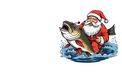 Jolly Santa Claus Christmas Illustration with Holiday Cheer