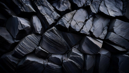 Fototapeta premium Exploring the beauty of basalt rock formations with intricate natural patterns and a striking matte finish