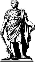 Illustration of a Roman Emperor Statue