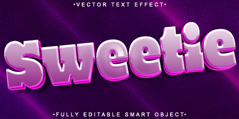 Pink Sweetie Vector Fully Editable Smart Object Text Effect