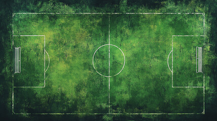 Aerial View Grunge Soccer Field  Football Pitch Texture Background