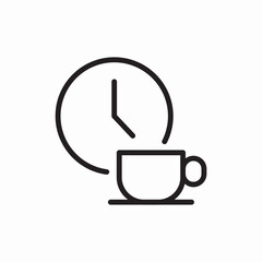 coffee tea time icon sign vector