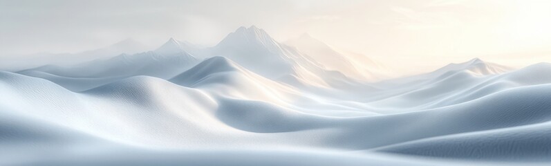 Obraz premium Mountains covered in snow with a sky background