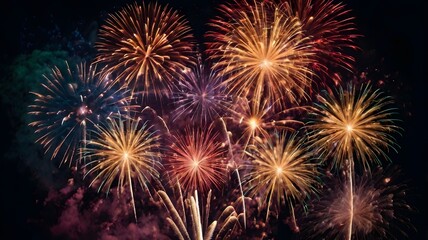 abstract fireworks background and space for text