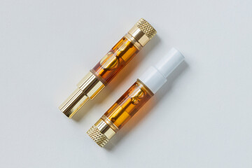 Vape Pen Catridges on white background