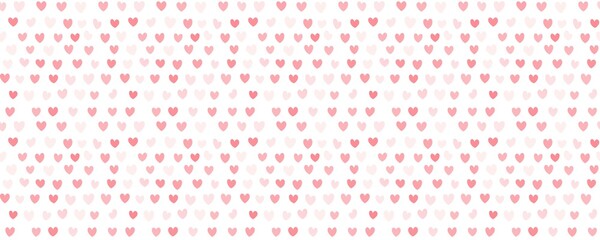 seamless pattern of Pink hearts white background romantic Valentine's Day love pattern design 