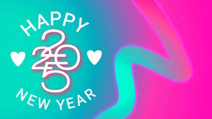 Happy new year 2025 abstract modern graphic banner design illustration. 