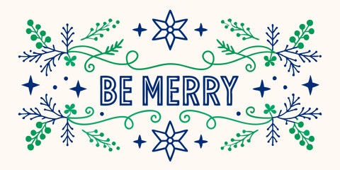 Spread joy with our festive card featuring Be Merry at its heart, surrounded by elegant ornaments, twinkling stars, and lush evergreen branches. Perfect for sharing holiday cheer with loved ones