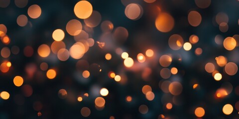 Glowing abstract bokeh lights in colorful hues on a dark black background. Ideal for a Happy New Year greeting card or festive party invitation design