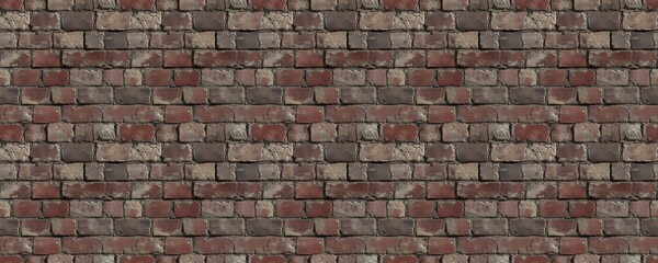 seamless pattern of Red brown beige brick wall texture background rustic grunge design 