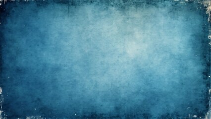 Vintage Polaroid Texture, Grainy, Faded Blue Background