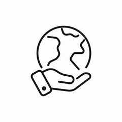 planet care icon sign vector