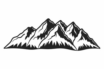 Mountain silhouette vector illustration