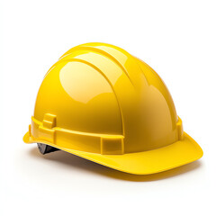 Fototapeta premium Yellow Construction Helmet Isolated on White Background
