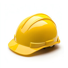 Fototapeta premium Yellow Construction Helmet Isolated on White Background