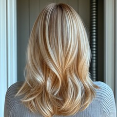 Naklejka premium Blonde Hair Style