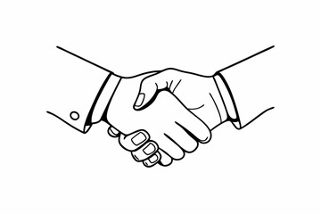 Handshake silhouette vector illustration