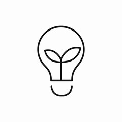 eco energy bulb icon sign vector