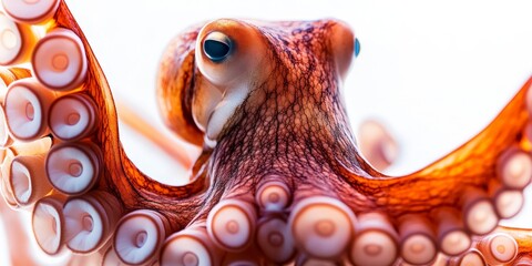 Curious Octopus Close-Up: Underwater Macro Shot