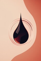 Fototapeta premium Black liquid in water