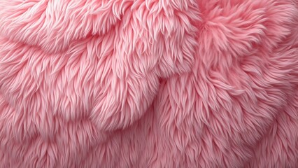 Fototapeta premium Luxurious Pink Faux Fur Throw, Soft, Plush Texture