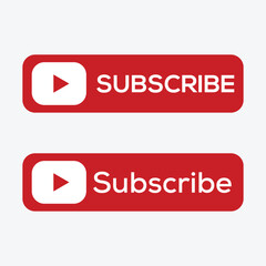 Fototapeta premium Subscribe now button design. Subscribe and follow me button for your youtube channel vector