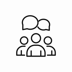 group conversation team icon sign vector