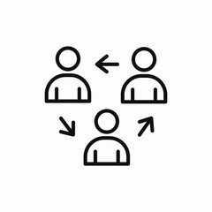 group team working icon sign vector