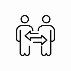 user relation icon sign vector