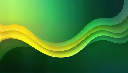 Abstract background design featuring green, yellow gradient colors. Dynamic wave patterns create flowing effect. Ideal for business cards banners. Modern graphic art template. Green, yellow vibrant