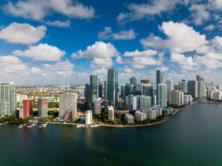 Miami Florida with clouds