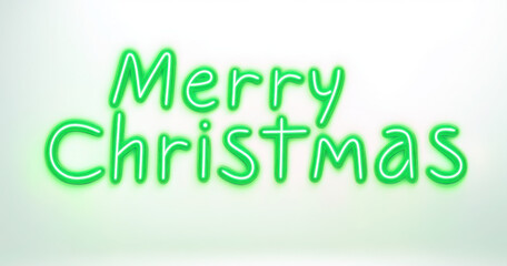 Naklejka premium Neon Merry Christmas sign