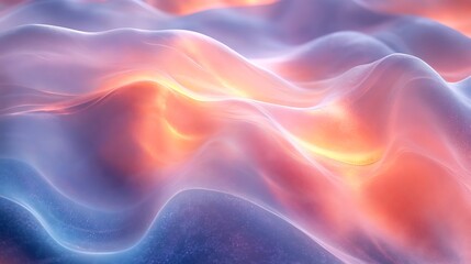 A dreamy holographic design with soft flowing patterns and pastel tones blending seamlessly