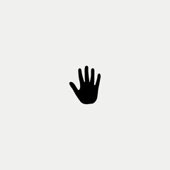 Obraz premium Black icon human hand, hand sign Vector design. 