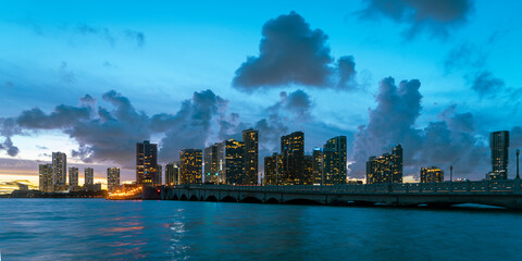 Fototapeta premium Miami Florida with clouds
