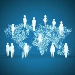 Global social network connection icon