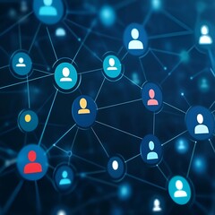 Global social network connection icon