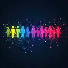 Global social network connection icon