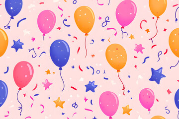 seamless background with balloons
