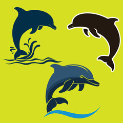 The whale fish silhouette vector icon illustration is isolated on a white background