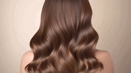 Fototapeta premium A woman with long brown hair