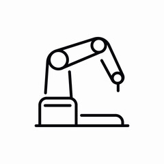 factory machine robot icon sign vector