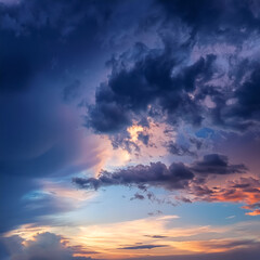 Obraz premium Twilight sky with abstract clouds