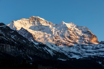 Jungfrau at sunset