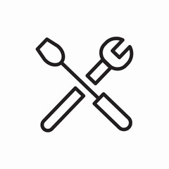 wrench tool maintenance icon sign vector