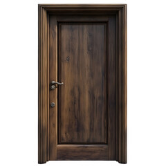 Obraz premium Elegant Rustic Wooden Door with Detailed Frame