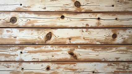Naklejka premium Weathered Whitewashed Wooden Floorboards Texture